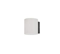 Konstsmide Outdoor Wall Light Mains Powered/Foggia Up Down Wall Light/High Power LED 10 Watt Wall Lamp/Opal Frosted Glass Lens/Aluminium/IP54/Anthracite Outside Light