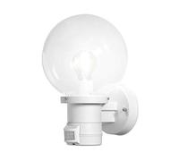 Konstsmide Outdoor Wall Light Mains Powered/Nemi Basic Up/PIR Sensor Motion Detector Sensor/1 x 60 W E27 Max Lamp/Clear Glass/Plastic/IP44/Outside Lights White