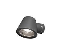 Konstsmide Outdoor Wall Light Mains Powered/Trieste Down/1 x 35 W GU10 Lamp/Clear Glass/Aluminium/IP54/Outside Light Anthracite