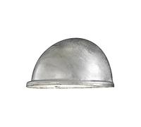 Konstsmide Outdoor Wall Lights Mains Powered/Torino Small Down Modern Bulkhead Marker/1 x 25 W E14 Max Lamp/Frosted-Opal/Aluminium/IP23/Outside Light RAW Galvanised Steel