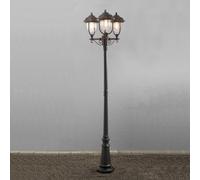 Konstsmide Parma lamp post 3-bulb in black