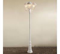 Konstsmide Parma lamp post 3-bulb in white