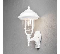 Konstsmide Parma outdoor wall lamp with sensor, white