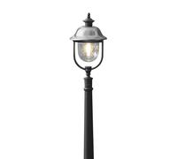 Konstsmide Parma path light, black, metal, 118 cm high, E27, IP43