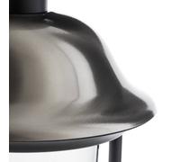 Konstsmide Parma Single Light Outdoor Post Fitting In Black And Stainless Steel Finish