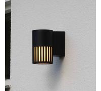 Konstsmide Pistoia outdoor wall lamp, black, height 17 cm, metal, IP54