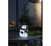 Konstsmide Christmas Outdoor Figures Decoration/Outside Lights LED Snowman/Outdoor Lighting (IP44) / RBG Colour Changing LED/Transparent Cable