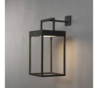 Konstsmide Portofino Hybrid USB and Solar Charging Floor or Wall Lantern/Integrated Dusk Till Dawn Sensor/LED High Power/Outside Decoration Light, Aluminium, 2.2 W, Black