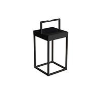 Konstsmide Solar Lights/Portofino Hybrid USB and Solar Charging Lantern/Floor or Wall Lantern/Integrated Dusk Till Dawn Sensor/LED High Power 2.2 Aluminium/IP54/Outside Decoration Light Black