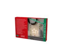 Konstsmide Table Decoration LED Silhouette with 6 Hour Timer Battery Operated Indoor, 5 W, White, 3068-100
