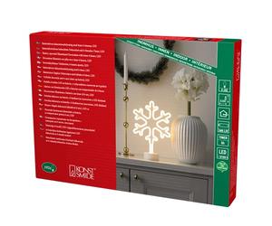 Konstsmide Table Decoration LED Silhouette with 6 Hour Timer Battery Operated Indoor, White, 3077-100