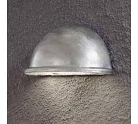 Konstsmide Outdoor Wall Lights - Torino Small Modern Bulkhead Light/1 x 25 W E14 Max/Frosted-Opal Acrylic Lens/IP23/Outside Light RAW Galvanised Steel