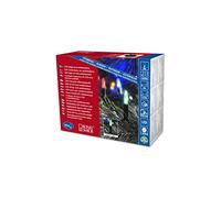 Konstsmide Traditional Static Fairy Lights/Outdoor or Indoor (IP44)/120 Multi Coloured Diodes/Multifunction 8 Settings/Green Cable