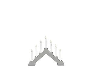 Konstsmide Traditional Style Welcome Light Battery Operated 6xAA (Excl.), Wood, Grey, One Size, 2322-305