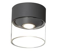 Konstsmide Varese Porch Ceiling or Eaves Light/High Power LED/Clear Glass Lens/IP54, Aluminium, 6 W, Anthracite