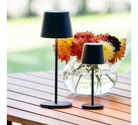 Konstsmide Vence LED rechargeable table lamp, height 32 cm, black, IP54, USB