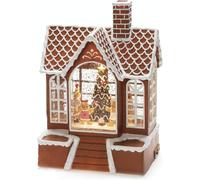 Konstsmide Water Filled LED Lantern : Gingerbread House : Battery with Timer