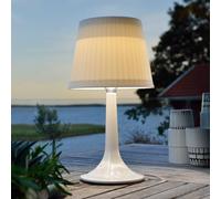 Konstsmide White Assisi Sitra LED solar table lamp