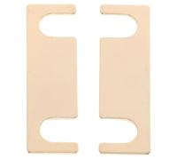 KONTONTY 1 Pair Pure Copper Speaker Terminal Jumper Bars 45mm Straight | Gold plated flat contact surface, 4-position link for bi-wiring, fits speaker cabinet terminal plates and DIY audio upgrades