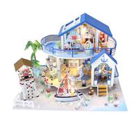 KONTONTY 1 Set DIY Miniature House Model Kit Creative Assemble for All Ages for Family Bonding and Decoration Imaginative Crafting Fun