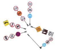 KONTONTY 1 Set Funny Traffic Sign Model Early Education Cognitive Games for Boys Interactive Road Traffic Signals for Imaginative Play