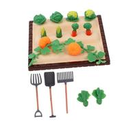 KONTONTY 1 Set Mini Landscape Model Mini Farm Tools Vegetable Field Scene Accessories for Dollhouse Decor Lifelike Details for Photography Playtime