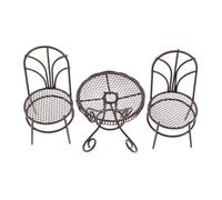 KONTONTY 1 Set Miniature Table and Chairs Set Charming Dollhouse Furniture Accessories for Micro Landscape Decoration for DIY Projects and Photography Props