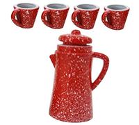 KONTONTY 1 Set Miniature Tea Set Teapot and Cup Set Lifelike Dollhouse Accessories for Creative Pretend Play for Enhancing Miniature Life Scenes