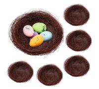 KONTONTY 10 Pcs Artificial Bird Nests Handmade Perching Nests Natural Hemp Thread for Home Decor and Outdoor Use Create Fresh Atmosphere