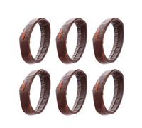 KONTONTY 10 Pcs Genuine Leather Watch Strap Rings Lightweight Smooth Comfortable Replacement Watch Band Keepers for Classic Style