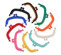 KONTONTY 10 Pcs Plastic Purse Handles Purse Clasp Frames for Bag Making Coin Closure in Multiple Colors for DIY Wallet Crafts and Handmade Bags