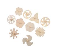 KONTONTY 10 Pcs Wooden Spinning Tops DIY Craft for Unpainted Handmade Gyroscopes for Creative Painting Skill Development and Fine Motor Coordination Wood for Boys and Party Favors