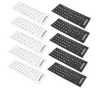 KONTONTY 10 Sheets English Keyboard Stickers Matte Finish Replacement Labels for Computer Laptop Desktop Clear Lettering Single Key Repair QWERTY Keyboard Labels