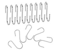 KONTONTY 100 Pcs Heavy Duty Zinc Coated Iron S Hooks for Kitchen Utensils Over The Door Hangers Closet Storage and Corrosion Resistant Design for Home Organization