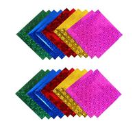 KONTONTY 100pcs Bright Colored Folding Paper for DIY Handmade Origami Crafts Easy Fold Double-Sided Paper for Arts and Crafts Projects Suitable for Boys and Schools
