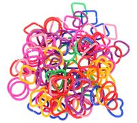 KONTONTY 100pcs Colorful Plastic Chain Links for Toys Geometric Linking Rings for Early Education Stimulate Creativity and Cognitive Skills for Classrooms and Strollers