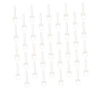 KONTONTY 100Pcs Decorative Ball Caps Transparent Plastic End Caps for DIY Christmas Ornaments Easy to Use Hanging for Baubles Party and Holiday Decorations