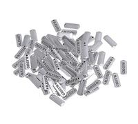 KONTONTY 100pcs DIY Inspirational Message Charm Pendants Silver Tone Alloy Strip Letter for Necklace Bracelet Keychain Craft Jewelry Making Accessories