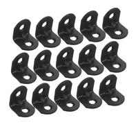KONTONTY 100pcs Heavy Duty Black Metal Brackets for Shelves Right Angle Corner Braces for Wall Mount Shelf Support Easy Installation Connectors for Home and Office Organization