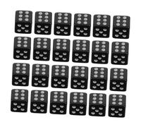 KONTONTY 100pcs Mini Black Small Gaming Dice Plastic Dice for Board Games Math Teaching Party Favors and Portable Group Activities