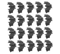 KONTONTY 100Pcs Mini Decorative Bats Lifelike Halloween Party Accessories for Outdoor Decor Unique Household Halloween Decor Adorable Black Short Tailed Bats