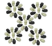 KONTONTY 100pcs Mini Skull Head Decorations Realistic Miniature Skull Ornaments for Halloween Table Decor Haunted House Props for Parties and Photo Shoots