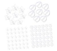 KONTONTY 100pcs Mixed Color Transparent Acrylic Loose Beads for Jewelry Making DIY Bracelet Necklace Crafting Small Star and Heart Shape Beads