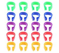 KONTONTY 100pcs Plastic Bird Clip on Rings Lightweight Poultry Leg Rings for Small Chicken and Birds for Easily Identifying Similar Looking