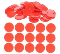KONTONTY 100pcs Plastic Learning Counters Small Round Chips for Boys and Girls Party Games Math Teaching Aid Safe