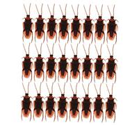 KONTONTY 100Pcs Realistic Plastic Fake Cockroaches Prank for Halloween April Fool's Day Party Favors Scary Decoration Trick Playthings