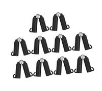 KONTONTY 10pcs B-Type Adjustable Plastic Plant Connector Clips for 8mm Garden Stakes, Trellis Support Clips for Tomato, Cucumber, Vegetable Climbing Plants and Greenhouse Frames