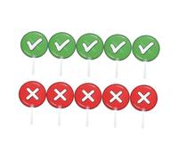 KONTONTY 10pcs Classroom Feedback Paddles Double Sided True False Signs for Student Engagement Plastic Response Tools for Interactive Learning and Participation