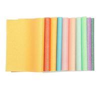 KONTONTY 10pcs Glitter Faux PU Leather Sheets DIY Handcraft Supply Soft for Jewelry Bags Bows Hair Accessories Crafting