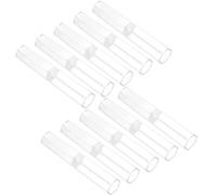 KONTONTY 10pcs Hexagonal Acrylic Pen Cases Small Empty Pencil Boxes for Stationery Storage and Writing Pen Organization Plastic Holders Suitable for Desk and Office Use